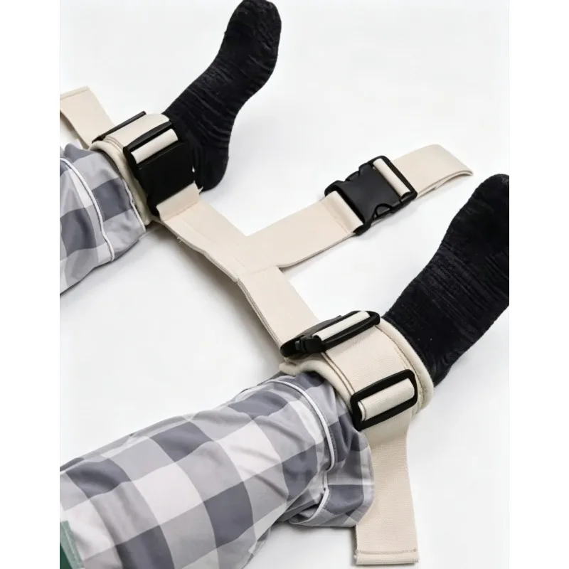 Buckle-type T-shaped Ankle Restraint Belt for Both Feet Bed Binding Tied Feet Fixed Fluff Cushion Double Webbing