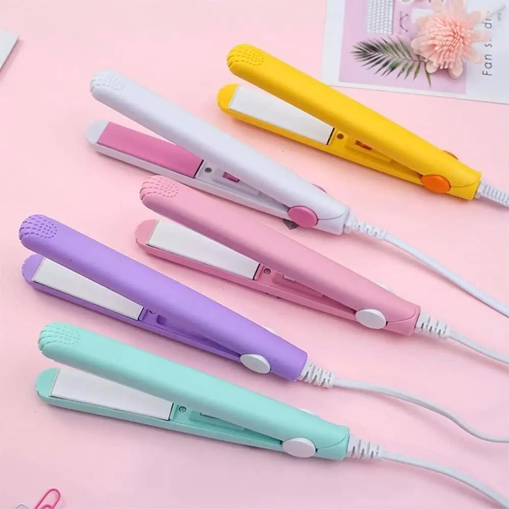 

Portable 2 in 1 Hair Straightener Mini Fast Heating Electric Splint Hair Styling Tool Ceramic Hair Crimper Women