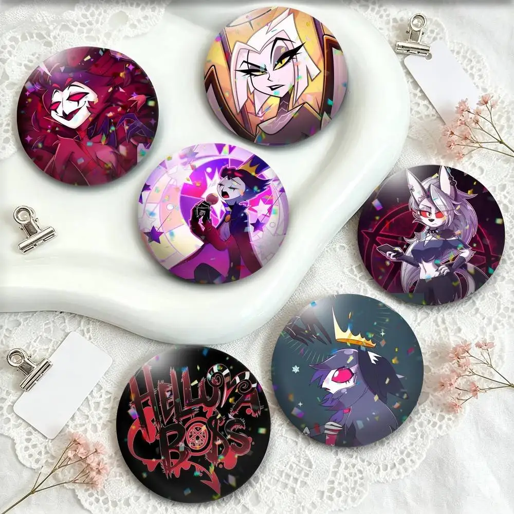 H-Helluva Boss  25mm 32mm 44mm 58mm 75mm Brooches Badges Pins for Accessories Gift