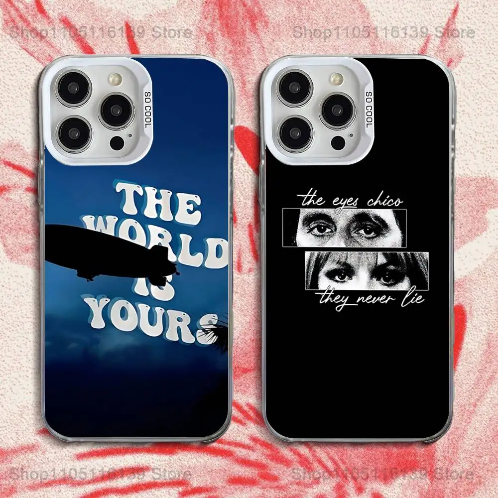 

S-Scarface 1983 Film Phone Case For iPhone 16,15,14,13,12,11,Pro,XS,Max,Plus,Mini,SE White Candy Matte Shockproof Cover
