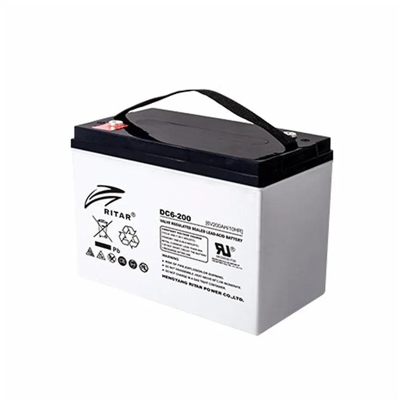 Ritar DC 2V 6V 12V 100Ah 150Ah 200Ah 3000Ah Deep Cycle AGM Sealed Maintain Free RoHs Lead Acid Batteries