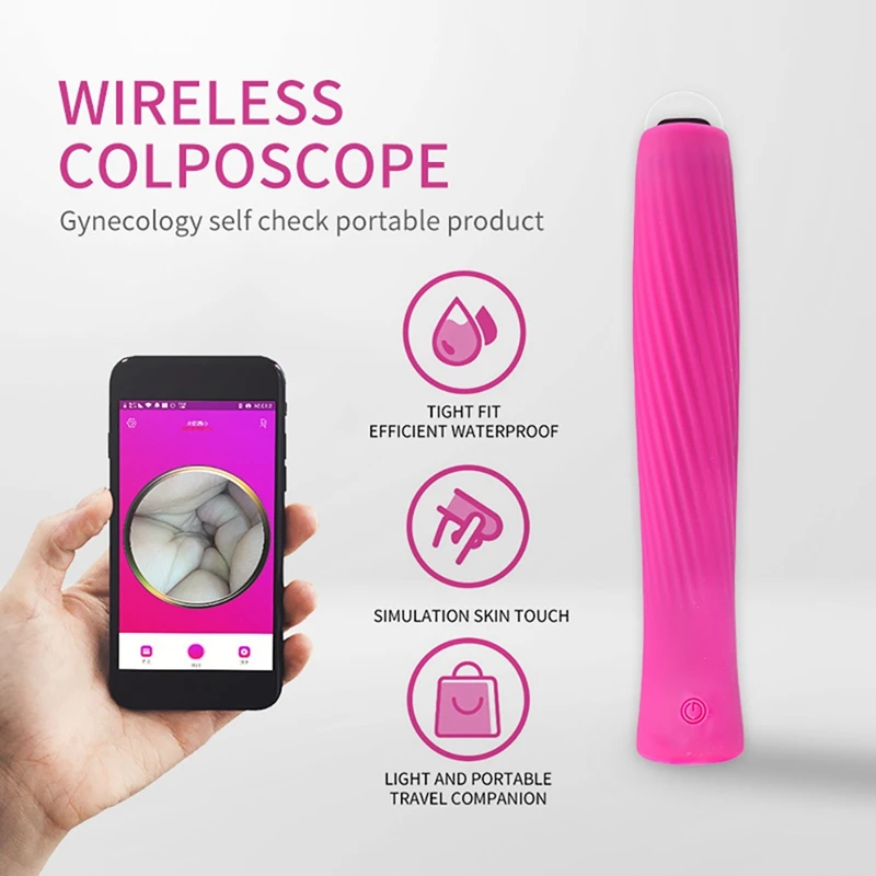 Wifi Colposcope Visible Vibrator 1080P HD Digital Video Photo Endoscope Camera Women Massage Stick Girl Gynecology Exam Detector