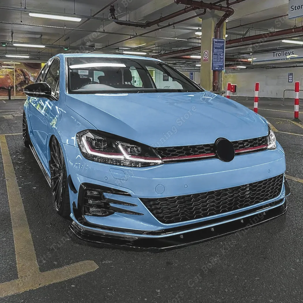 Front Bumper Side Canard Wings Splitter For Volkswagen Golf 7.5 GTI GTD 2017-2019 Car Air Vent Wind Blade Spoiler Body Kits