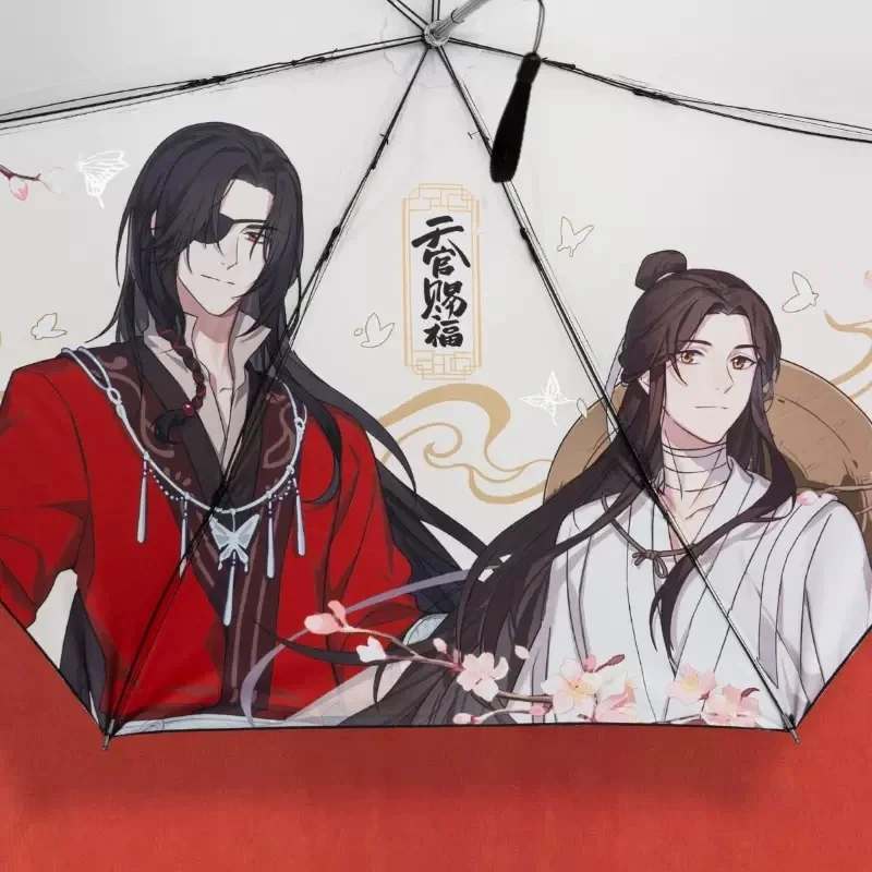 2025 NEW Game Anime Folding Sun Rain Umbrella Tian Guan Ci Fu Hua Cheng Xie Lian Cosplay Fashion Portable Gifts