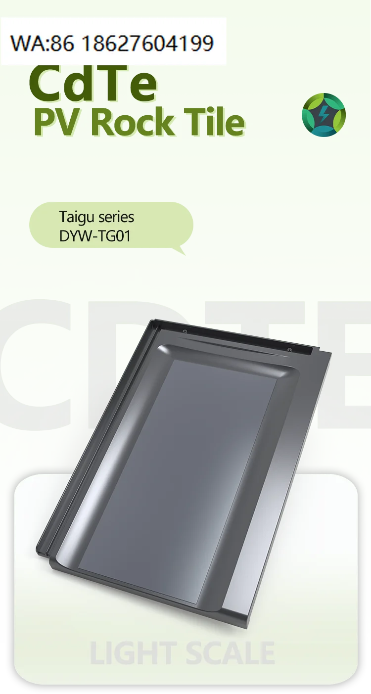 Solar Roof Shingles Cdte Glass Doubleglass Bipv Energy Generating Tiles Green System 2022w Light Scale Cadmium Telluride