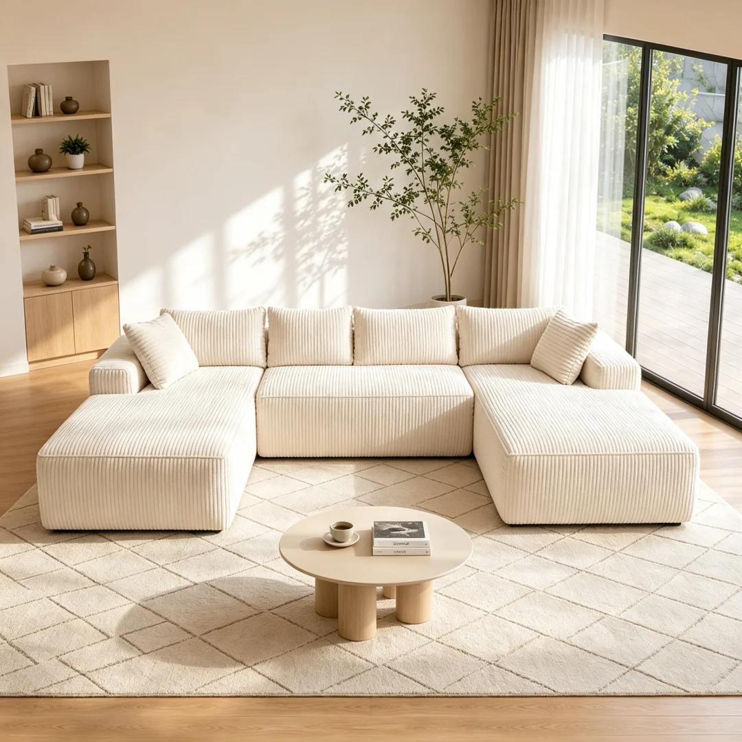 OEM ODM Custom Vacuum Compressed Sofa Multi-color L-Shape Sectional Couch for Global Furniture Wholesalers
