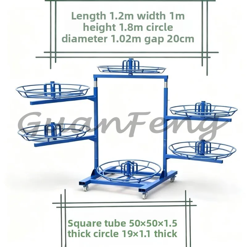 Multi-Structure Strong Support Rubber Hose Reel Rack, High Quality Hydraulic Hose Storage Bracket