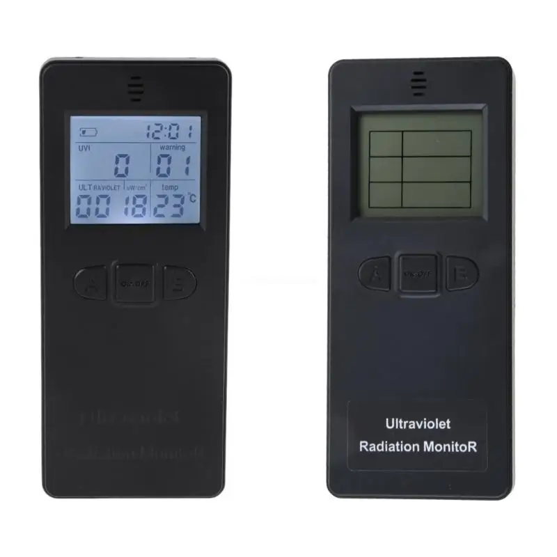 Digital UV Radiometer Radiation Detector UVI Meter Dosimeter Tester Counter With Temperature display Dropship