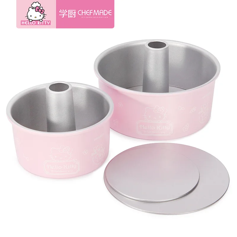 

Hot Sanrio Cake Mold Round Shaped Hello Kitty Anime Fashion Gift Kitchen Carbon Steel Coating Detachable Bottom Oven Mold New