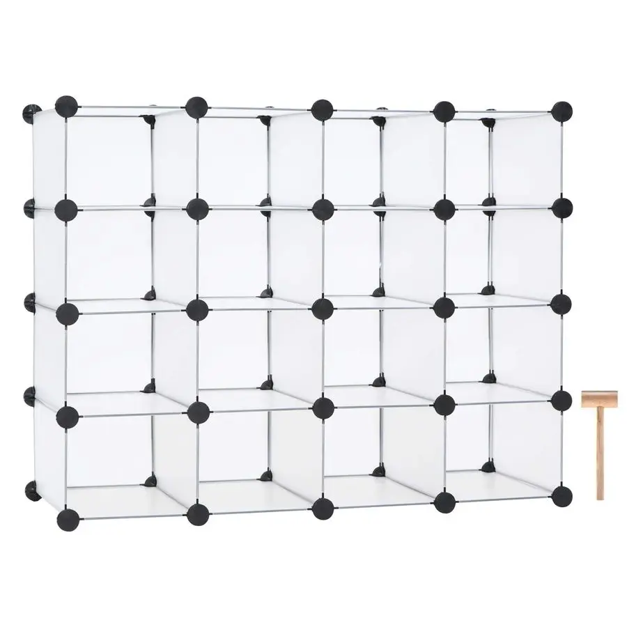 

Пластиковая полка для обуви, модульный стеллаж для хранения обуви на 16 ячеек, многофункциональный шкаф для гардеробной, штабелируемый органайзер для обуви для спальни/прихожей