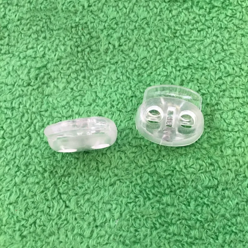 Anti-Slip Grip 16mm Drawstring Adjuster Clips 16 pcs, perfect for Hat Cord Stoppers, Transparent Plastic