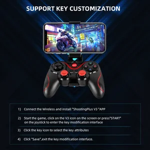 Gaminia وحدة تحكم بلوتوث لاسلكية للكمبيوتر الشخصي TV Box الهاتف المحمول عصا التحكم للكمبيوتر اللوحي والتلفزيون لوحة الألعاب وحدة تحكم لوحة التحكم 8 لوحة مبيعات رئيسية لجهاز استقبال Denon - No5