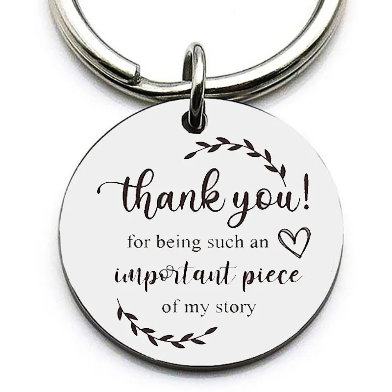 1PC Thank You Keychain for Lover,Faimly, Friend Keychain for Men