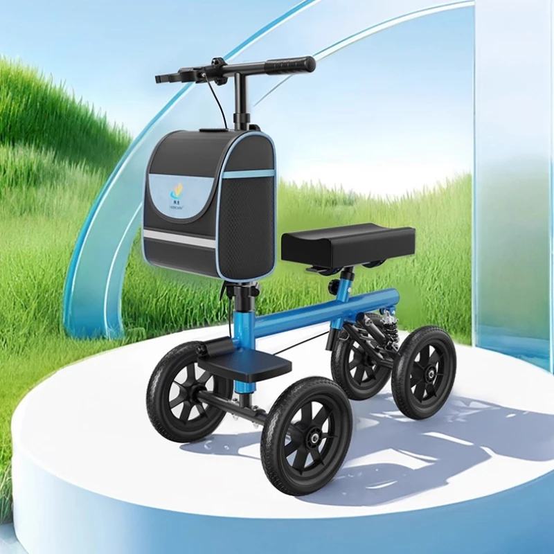 

Наколенники, поддержка ног, помощь в передвижении при травмах стопы или лодыжки, самокат на одной ноге, 10-дюймовые колеса, амортизация, регулируемая