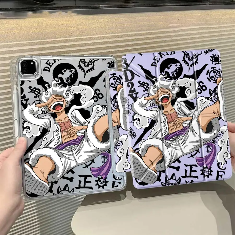 

One Piece Luffys Gear 5 Y-Fold Holder Cover Tablet Case For iPad Pro 11th 10th 9th 8th 7th 12.9inch 2025 Air 4 5 M3 M2 1 2
