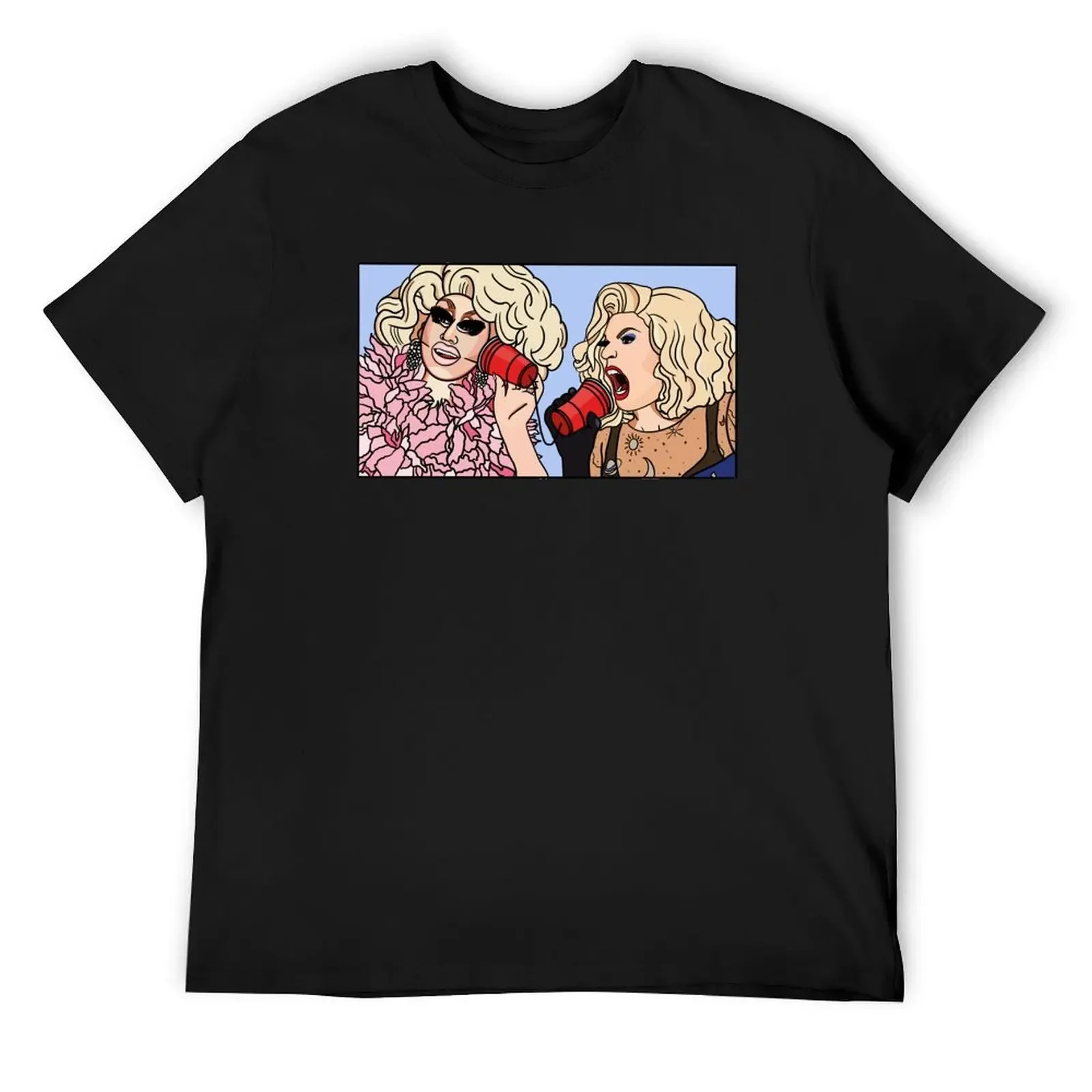

Trixie and Katya Drawing T-Shirt blue lock shirts graphic tee graphic shirts cheap stuff men clothes