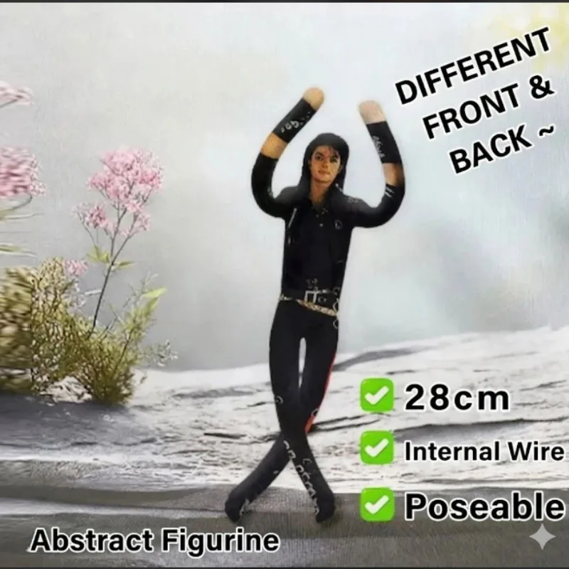 Neue Pop-König Michael Jackson Plüschpuppe Cosplay-Requisite mit flexiblen, beweglichen Gelenken – MJ Plüsch-Abstrakt-Figur, Sammlerstück, Partygeschenk für Fans – Detail 1