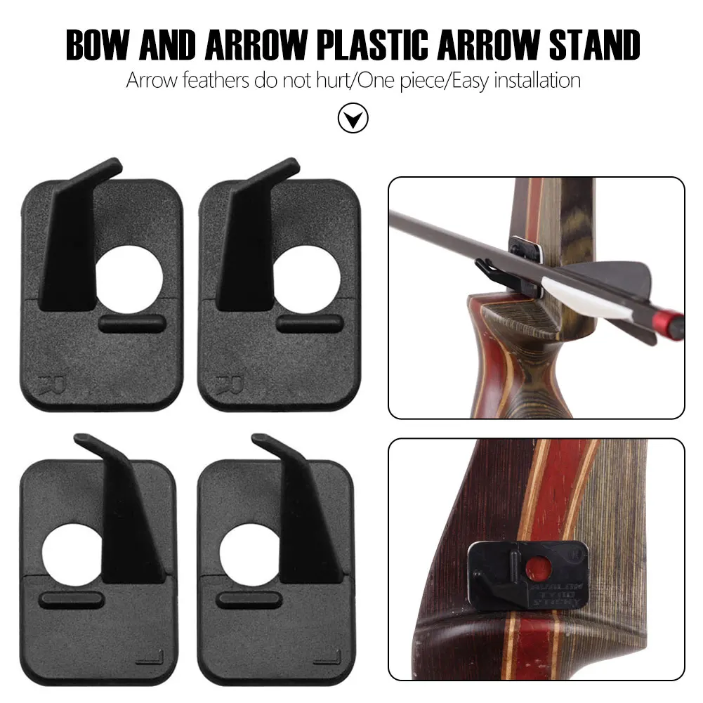 Black Plastic Arrow Rest Archery Right Hand and Left Hand for Recurve Bow Outdoor Hunting Sport Bow Arrow Equipment