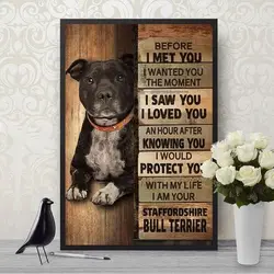 Metalowy znak Before I Met You Staffordshire Bull Terrier Dog Vintage Kitchen Signs Wall Decor Aluminiowe znaki Prezent dla domu