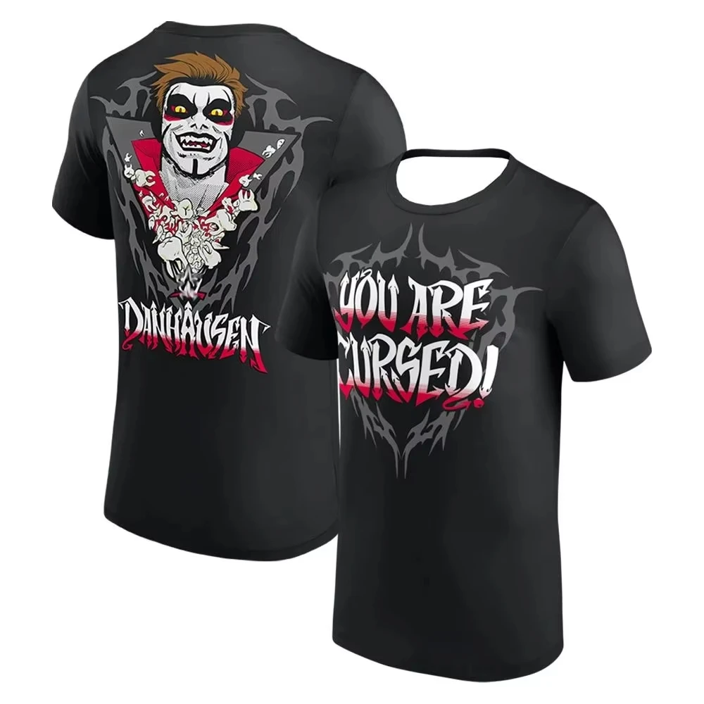 2026 New Danhausen You Are Cursed T-shirt Summer Breathable Cotton Wrestler Tee Men's Women's Outdoor Sports Crew Neck Top