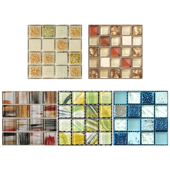 3D Self Adhesive Wall Sticker Mosaic Tile Anti-collision Casual Collage Arbitrarily Cut Background Easy Paste Wallpaper