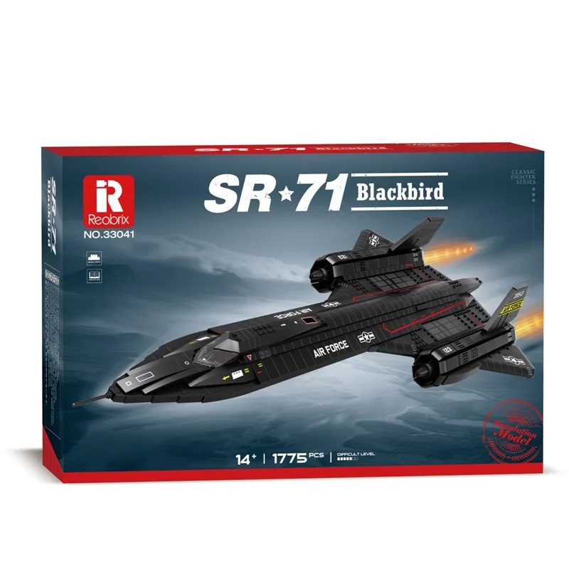 IN STOCK 33041 Military SR-71 Blackbird Airplane Building Blocks Model Fighter Bricks Assembling Toys for Boys Christmas Gift