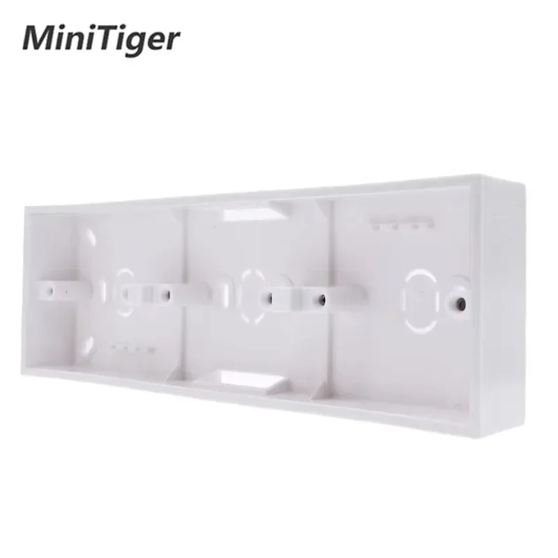 EsooLi External Mounting Box 258mm*86mm*34mm for 86 Type Triple Touch Switch or Socket Apply for Any Position of Wall Surface