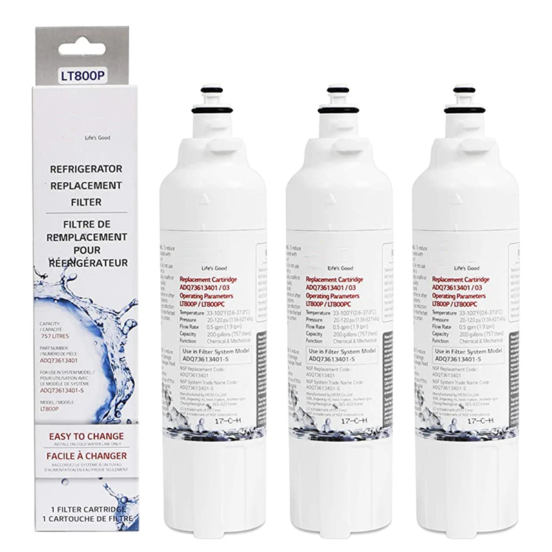 Refrigerator Water Filter, Replacement for  LT800P, ADQ73613402, ADQ73613408, ADQ75795104, 46-9490, LSXS26326S,