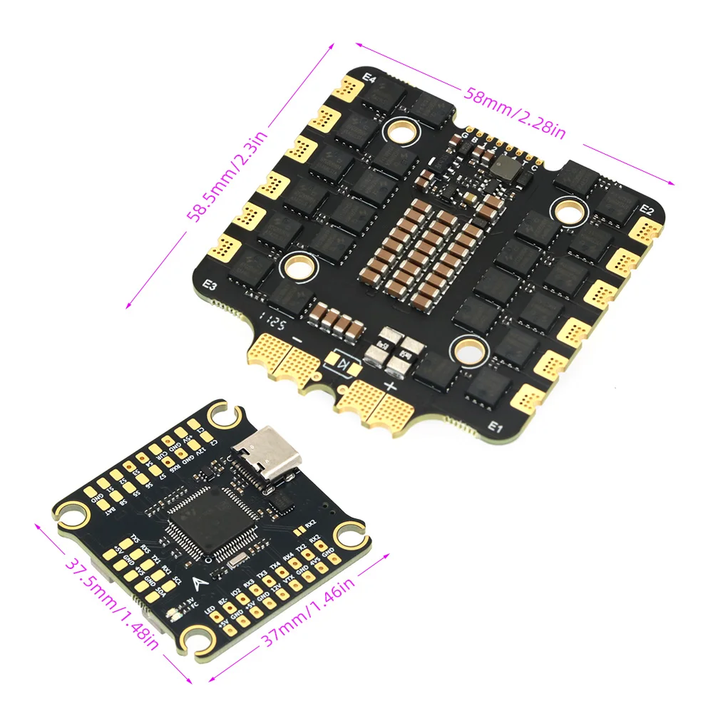 SoloGood F722 80A pile ICM42688P F722 contrôleur de vol BLHELI_S 80A 4in1 ESC 30.5X30.5mm 2-8S pour pièces de Drones Freestyle FPV