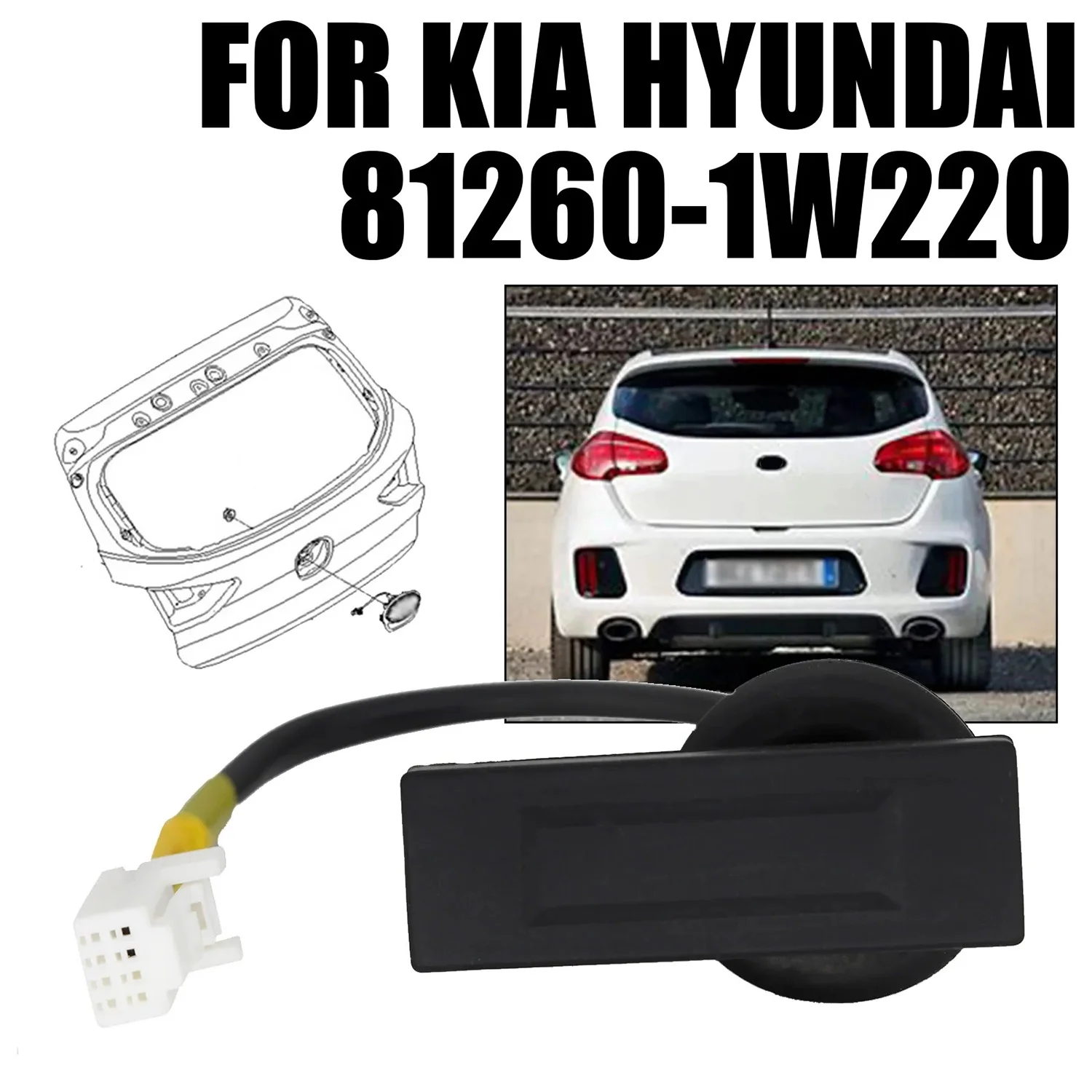 1pc 81260-1W220 Rear Trunk Lid Lock Release Handle For Kia Rio Pride Picanto TB Cee'd Hyundai i30 FD 2011-2017