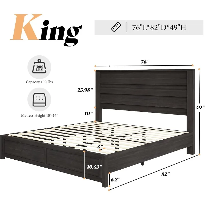 King Size Bed Frame with 49