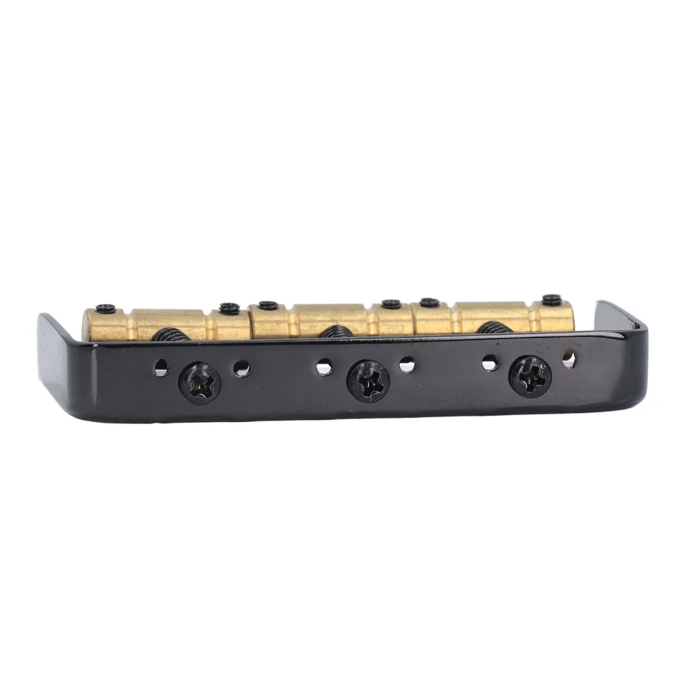 3 Saddle Electric Guitar Bridge 54mm Black Short Guitar Bridge Metal Guitar Bridge Replacement For Tele Style Guitar
