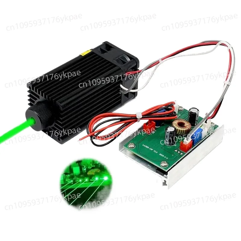 520Nm Green Point Industrial Laser, High Power 1000mW Head Adjustable Focus