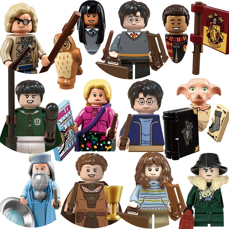 Bloques de construcción de Harry Potter para niños, juguete de montaje de figuras de Anime, WM6040, WM6045, WM6041, WM6059, WM6047