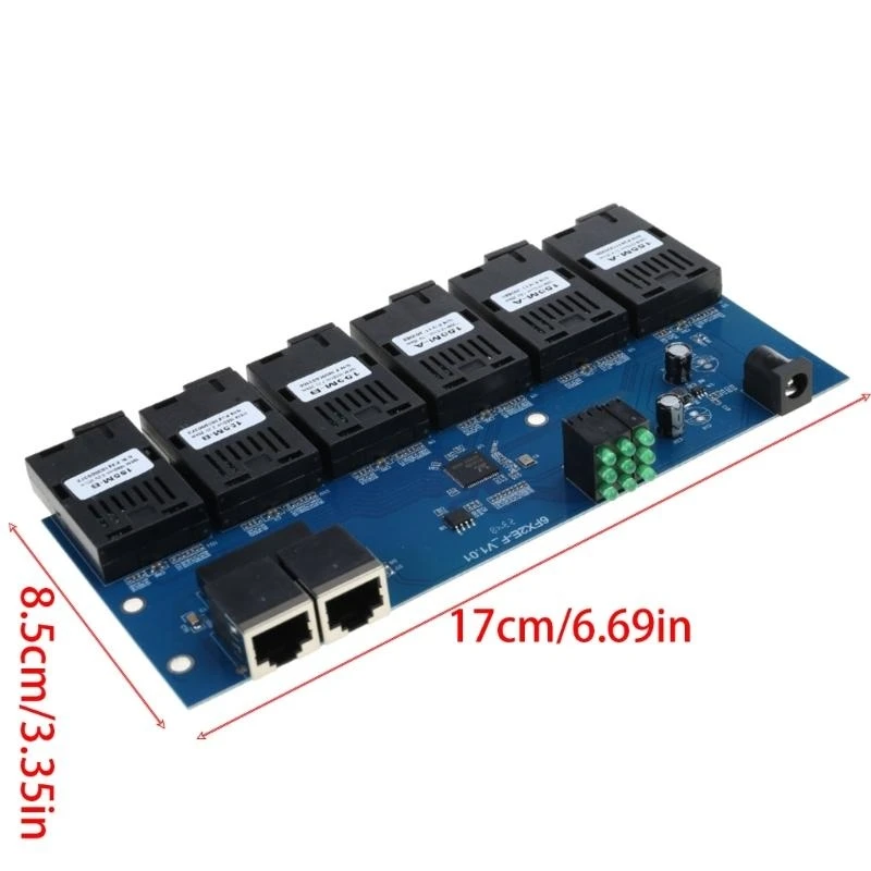 090F 3A 3B Fast Ethernet 10/100M Ethernet Switches Fiber 6 Port 20 км 2 UTP RJ45 Fast Erhetnet Fiber Optical Switches