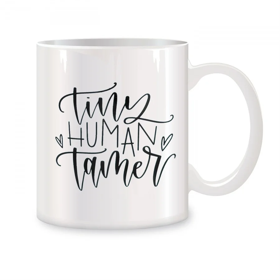 Tiny Human Tamer Mugs For Teacher Appreciation Birthday Gifts Novelty Coffee Ceramic Tea Cups White 11 oz