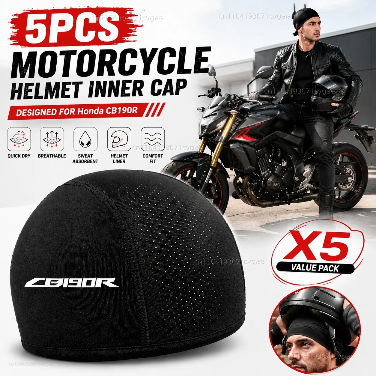 Motorcycle Gear Helmets - 5pcs Motorcycle Helmet Inner Cap Hat