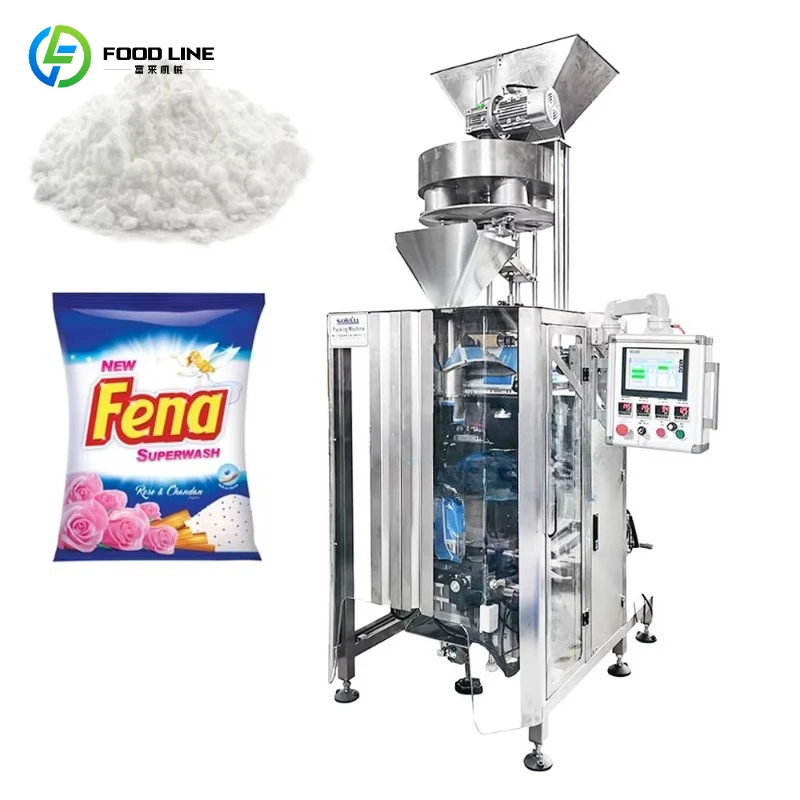 Automatic Volumetric Cup Laundry Detergent Washing Soap Powder Filling Packing Machine Vertical Fill Seal Packaging Machine