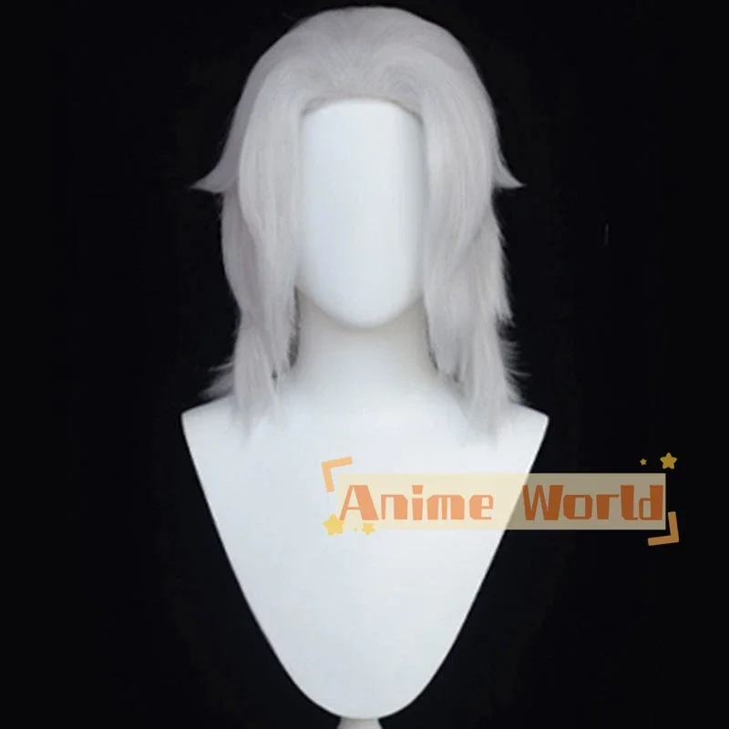 Final Fantasy XIV FF14 Emet-Selch Hades Solus zos Galvus Ancient Cosplay Wig Halloween Synthetic Hair Heat