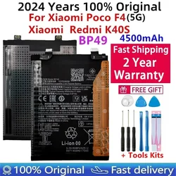 100% Original Hohe Qualität BP49 4500 mAh Telefon Batterie Für Xiaomi Poco F4 5G/Für Redmi K40S Ersatz batterien + Kostenlose Tools