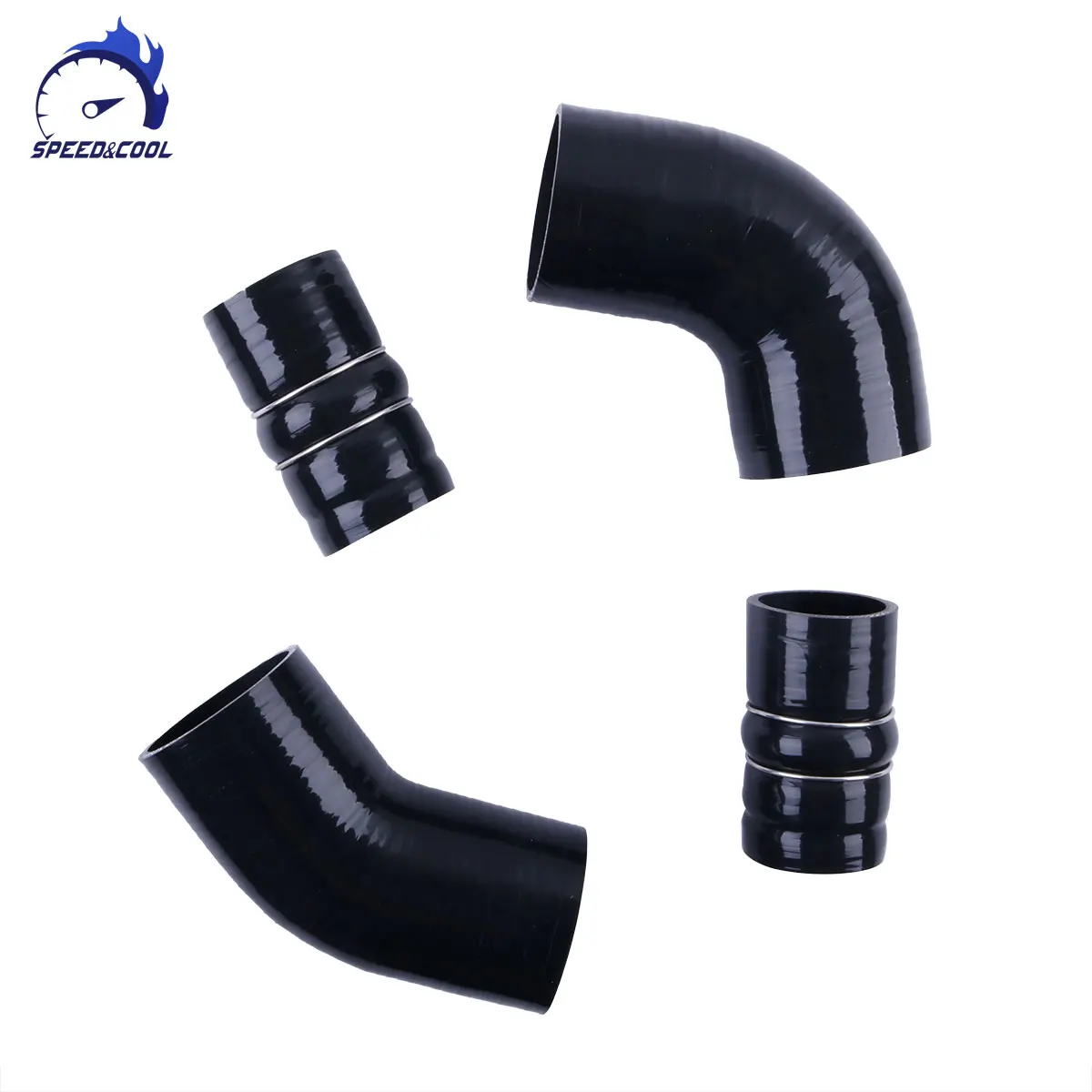 

SPEED&COOL For 2004-2005 Chevrolet GMC 6.6L Duramax LLY Silicone Intercooler Boot Hose Kit