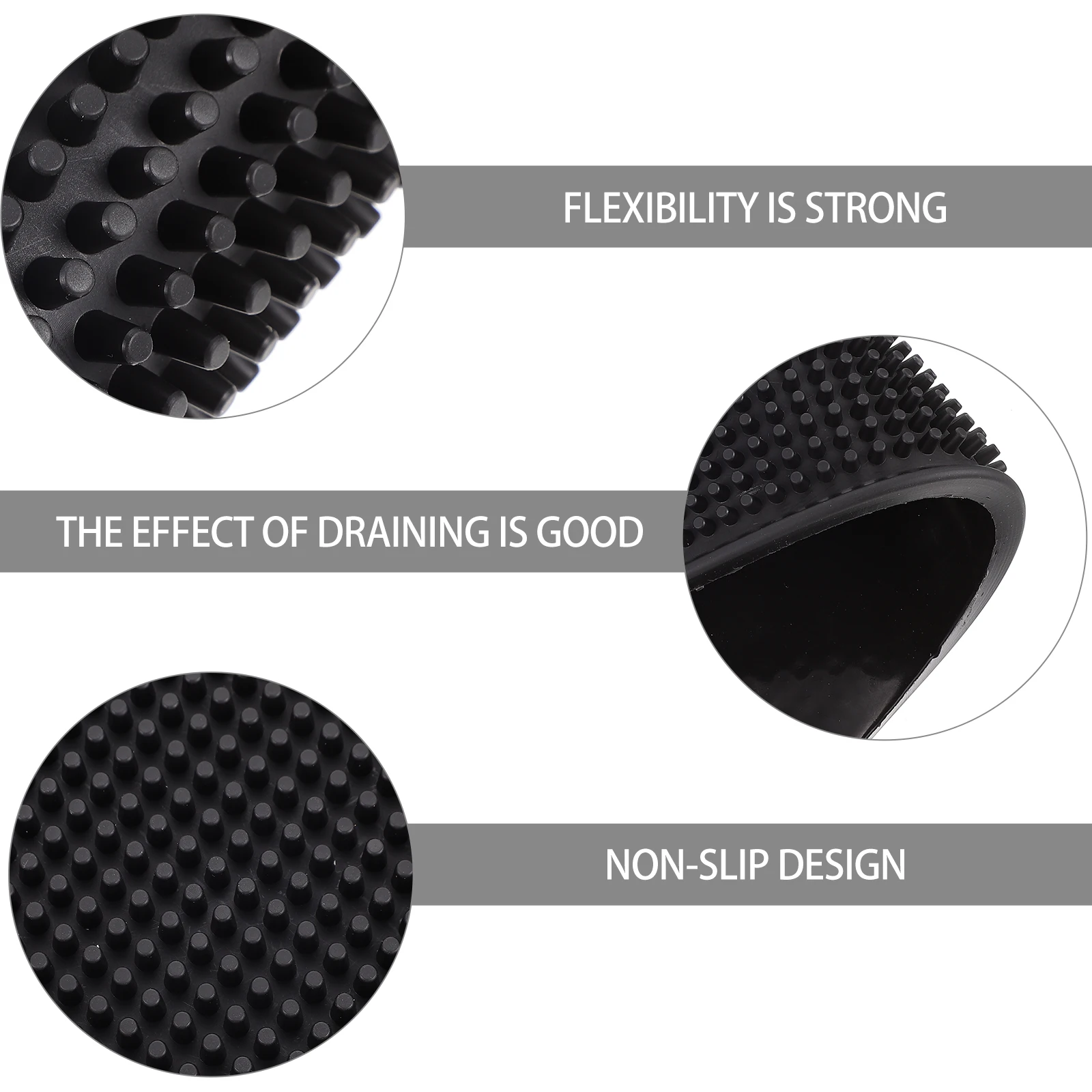 

Non slip Water Coaster Cup Coasters Thick Silicone Mat Coffee PVC Pad Home Placemat Heat Resistance Draining Dry