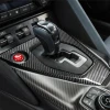 리얼 드라이 탄소 섬유 센터 콘솔 기어 시프트 노브 커버, Niisan GTR R35 2017-2025 용, 자동차 인테리어 수정 액세서리 2