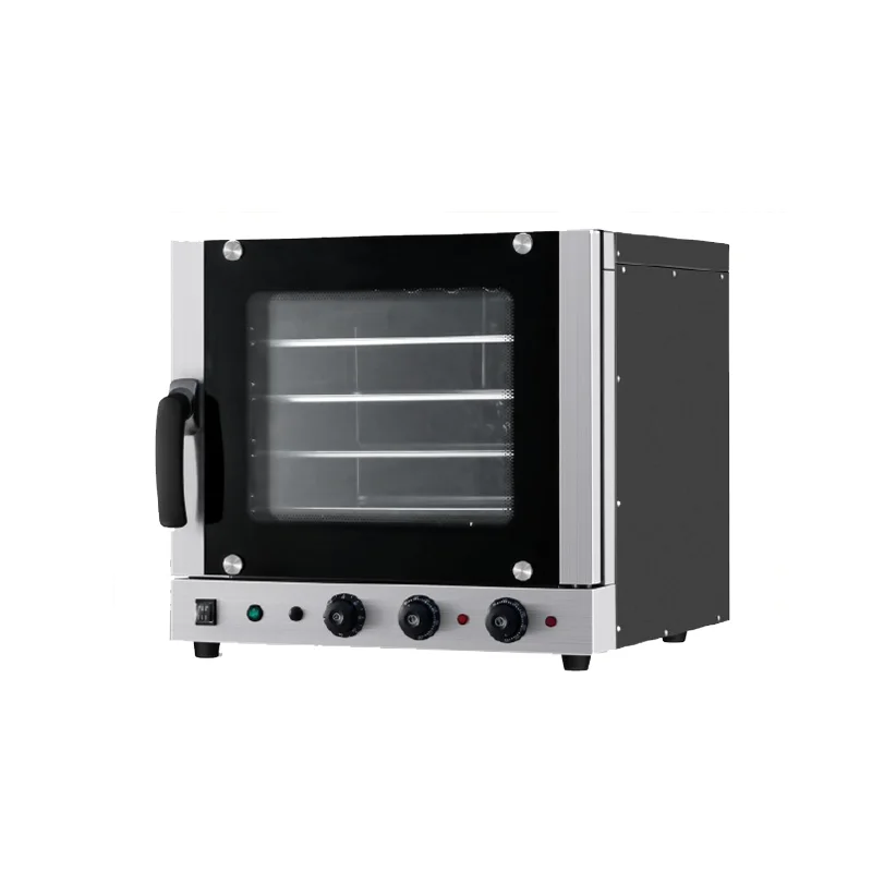 4.5KW Commercial Convection Oven 0-350℃ 4 Trays Hot Air Oven with Spray/Top Heating/Fermentation 220-240V