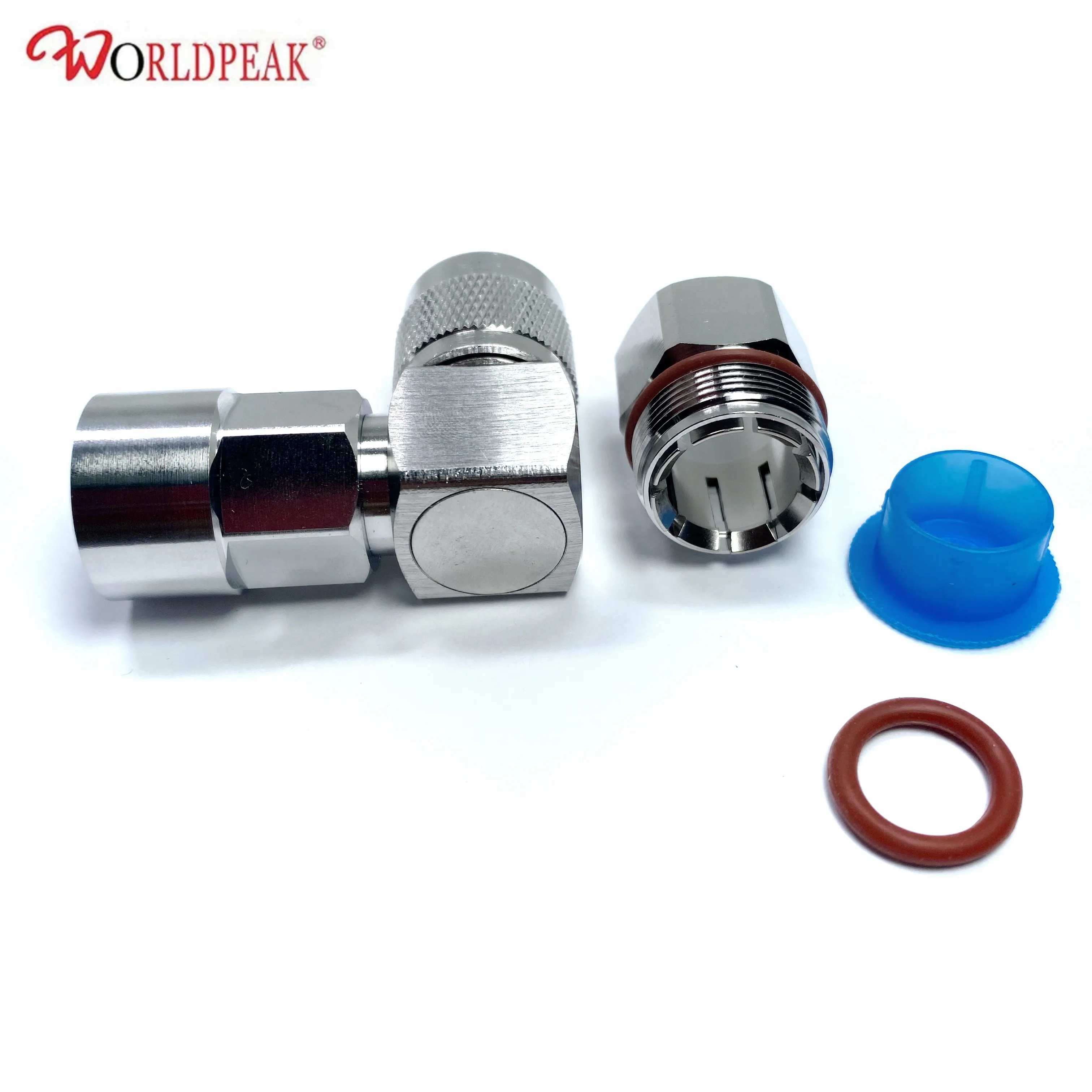 Free shipping 10pcs N-Type Plug male Clamp right angle Corrugated copper 1/2