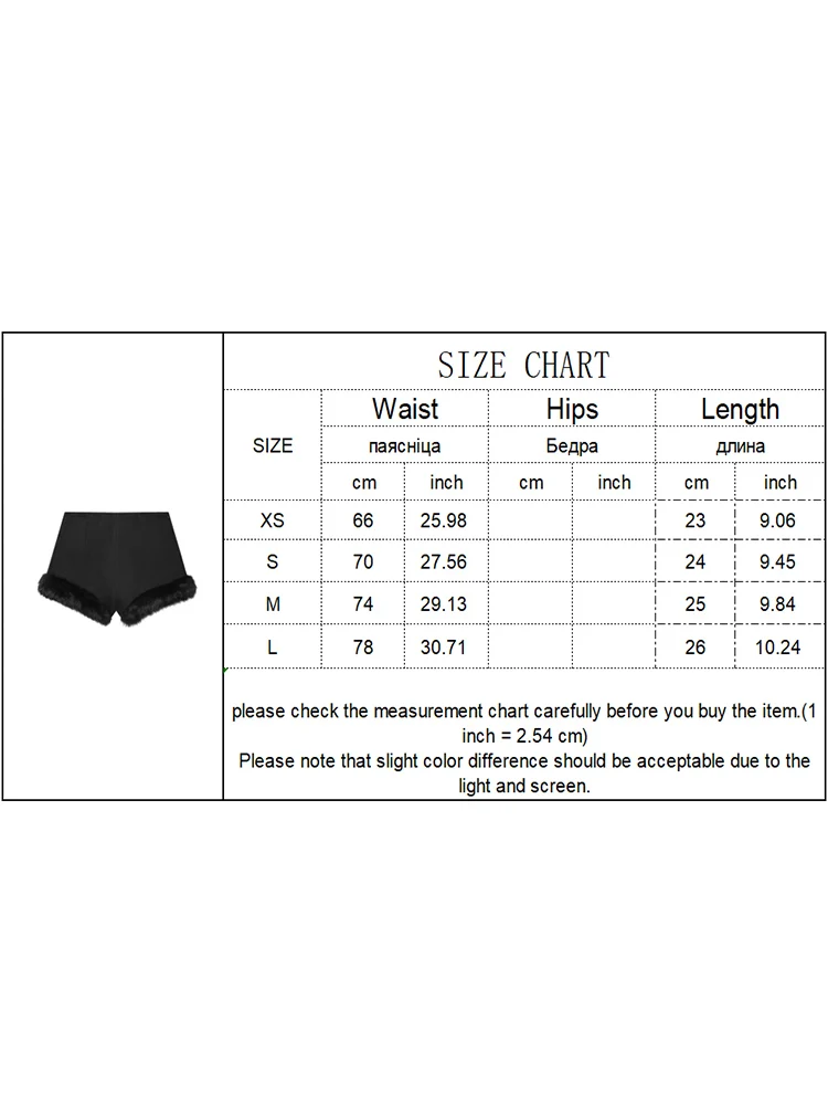 กางเกงขาสั้นแฟชั่นผู้หญิง TFMLN แต่งขนเฟอร์เทียม ดีไซน์เก๋ไก๋สำหรับงานปาร์ตี้ คลับ ฤดูหนาว ทรงขากว้าง มินิสั้น ดีไซน์หรูหรา ทันสมัย ซิปข้าง ทรงเข้ารูป