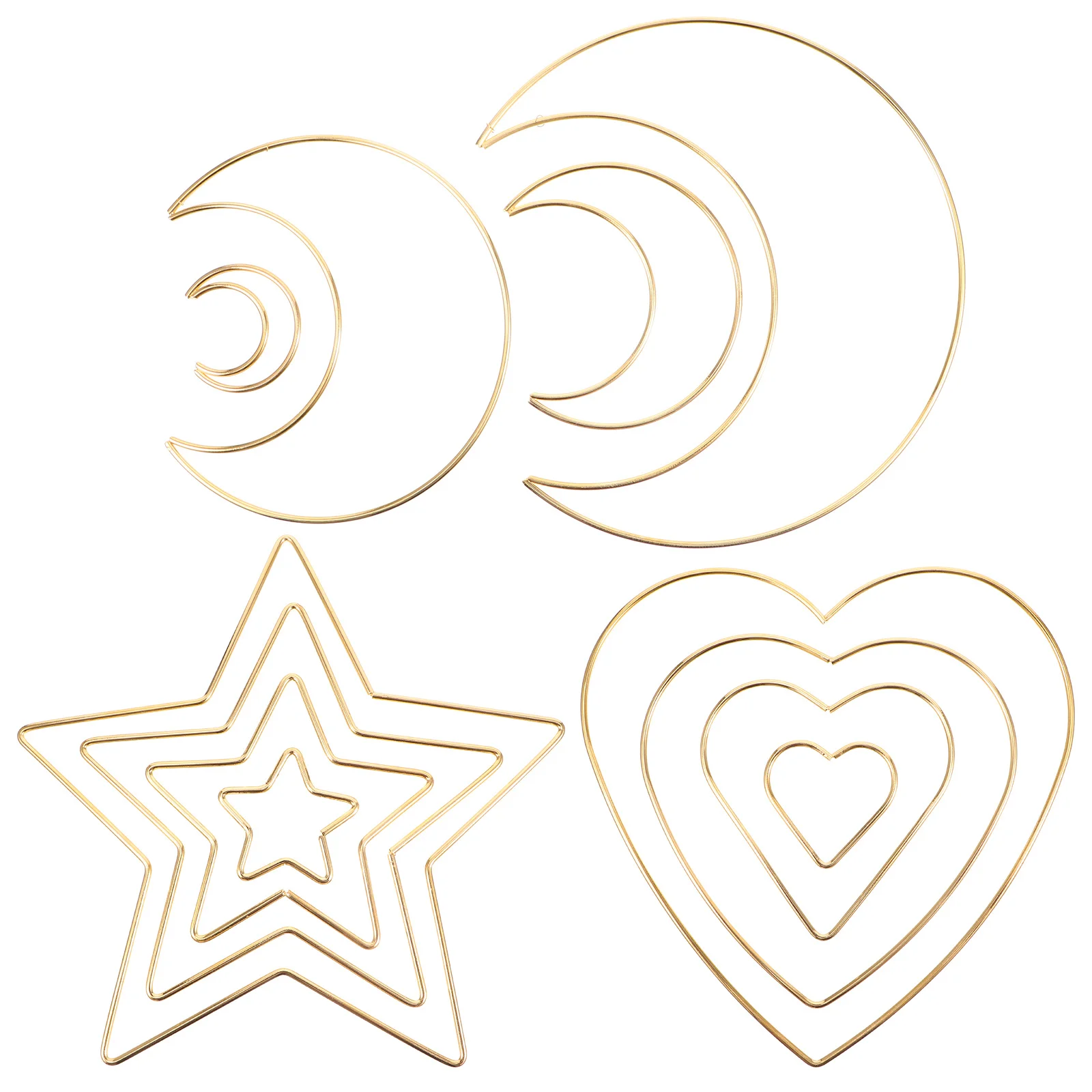 

12Pcs Metal Dream Catcher Hoops Rings Star Shape Long Term Service No Fading Craft Supplies Macrame Hoop