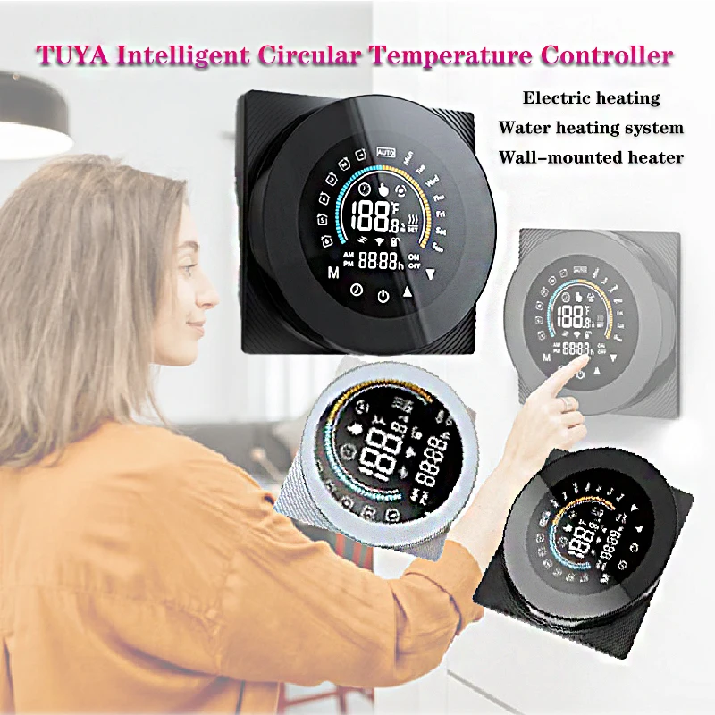 

Doodle Wi-Fi intelligent circular temperature controller thermostat floor heating switch controller mobile APP control