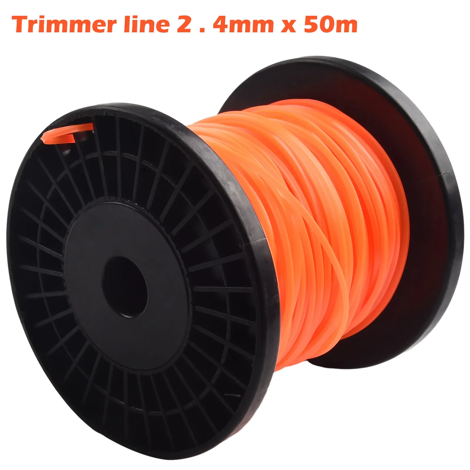 Cortacésped de nailon, desbrozadora redonda de 30m/50m, 2,4mm, cable de corte