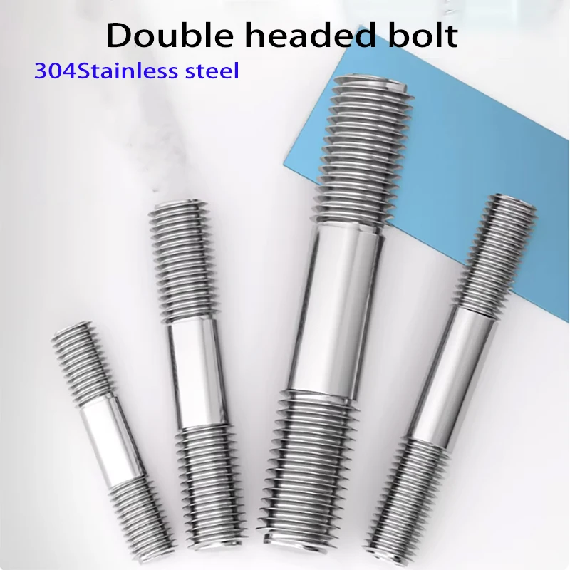 304 Stainless Steel Double End Thread Rod Double End Bolts Stud Bolt Tooth Stick Dual Head Thread Bar M8 M10 M12